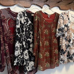 Floral and Paisley Women Tops All Size Large Bundle of 4